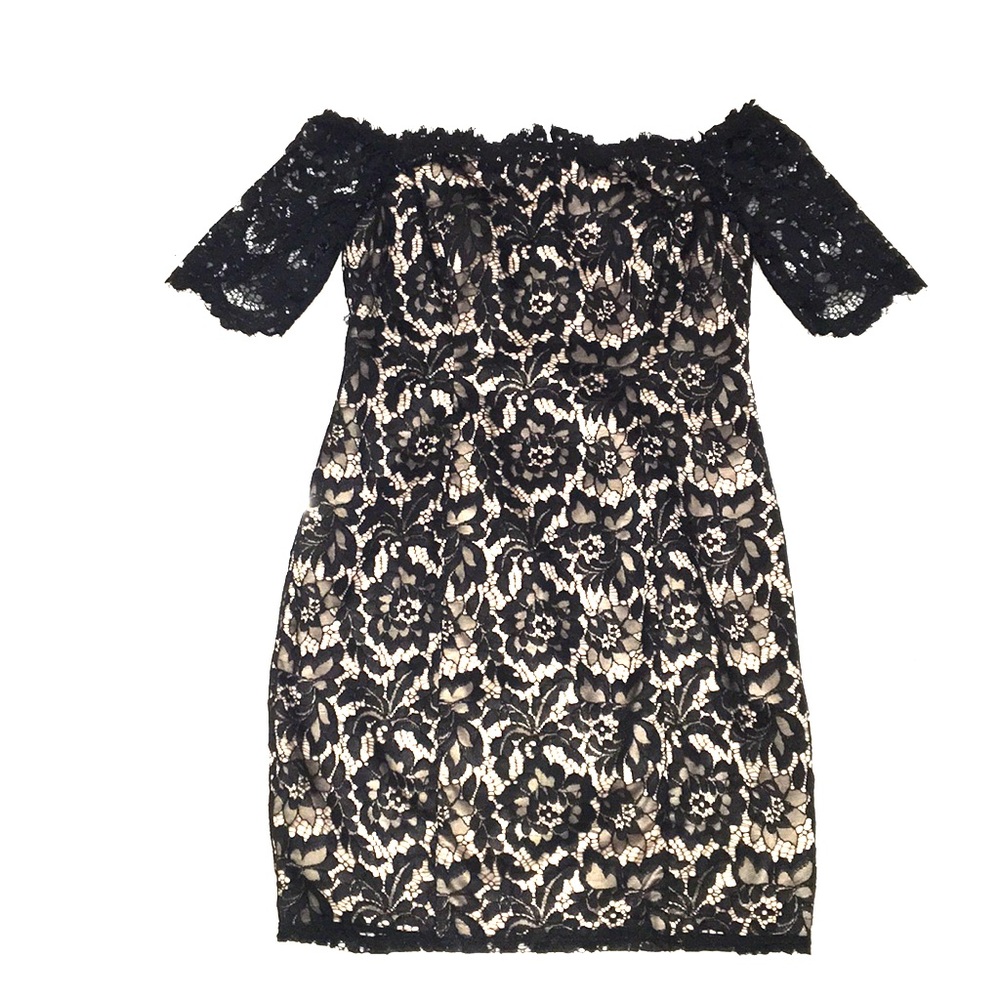 ✨Vince Camuto Lace Black & Nude Dress✨ - Picture 2 of 6